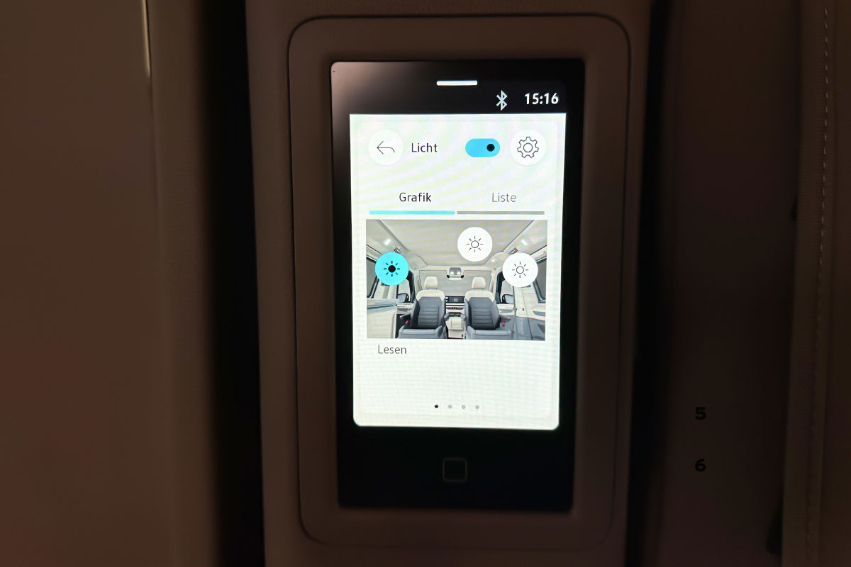 VW California Camper Unit und California App Lichtsteuerung