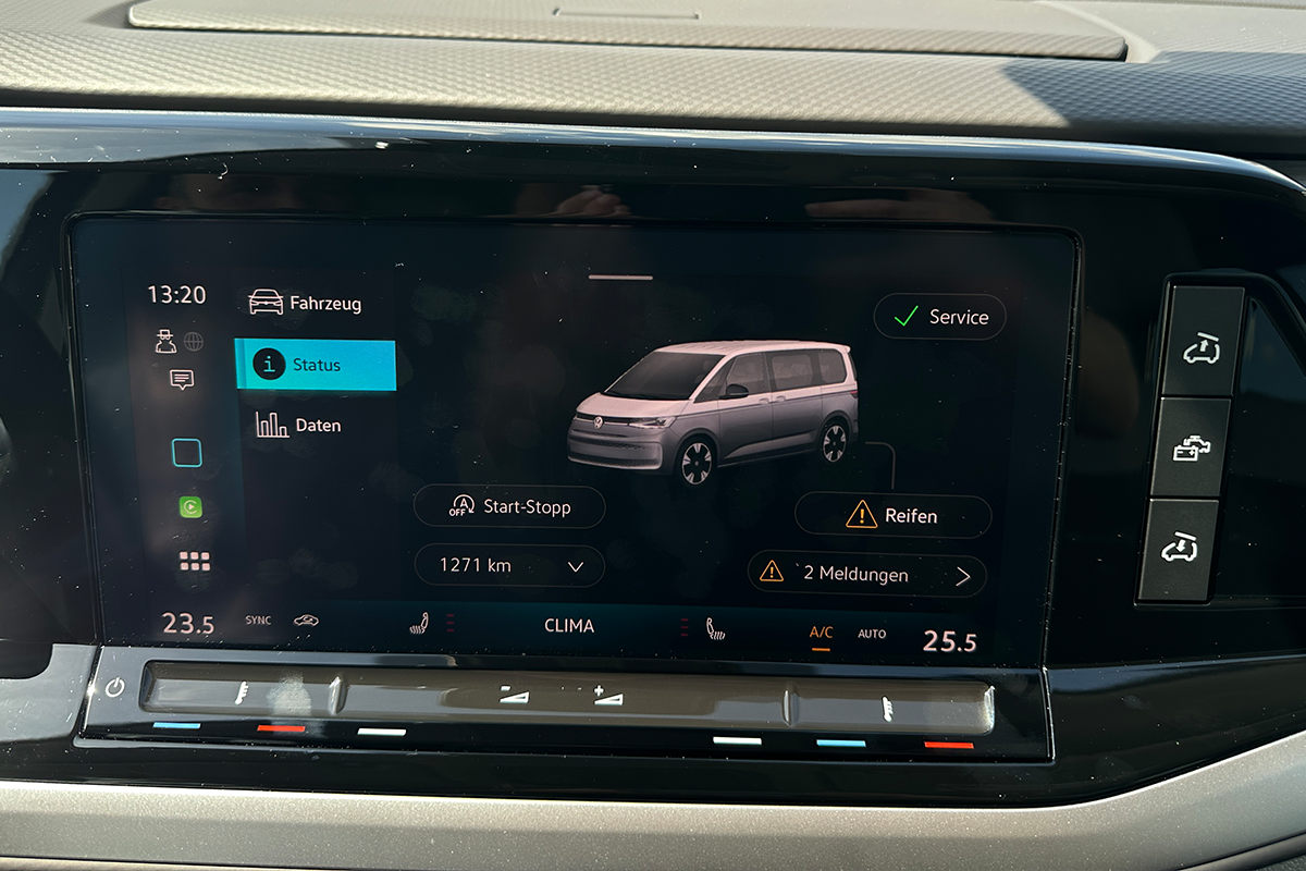 Reifendruck kontrollieren VW T7 California